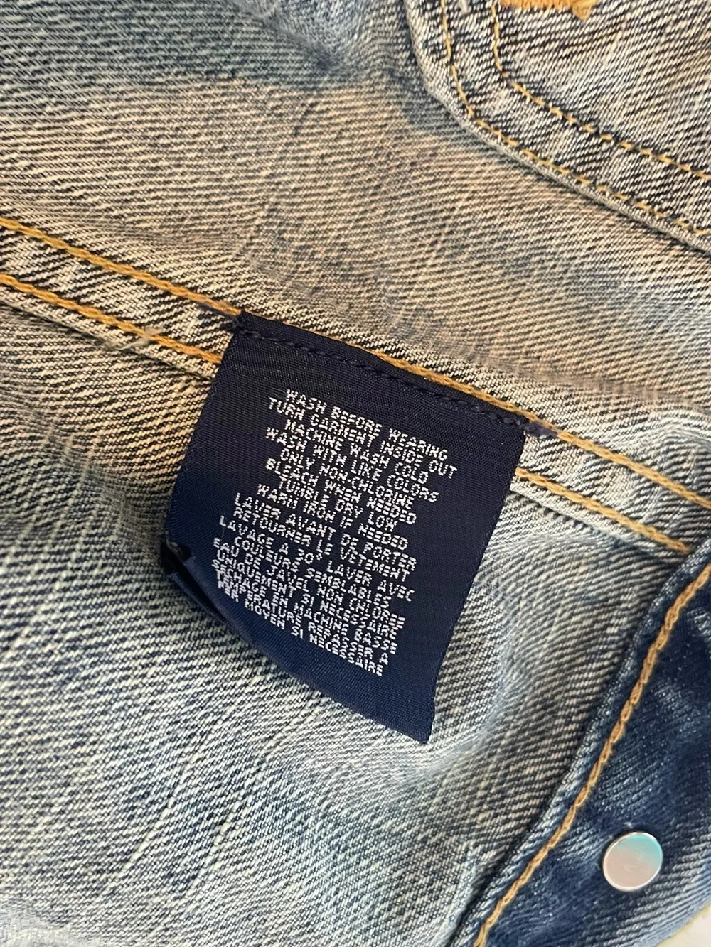 Vintage Ralph Lauren Since 1967 Heritage Denim Trucker Jacket Size L 100% Cotton - Picture 7 of 7